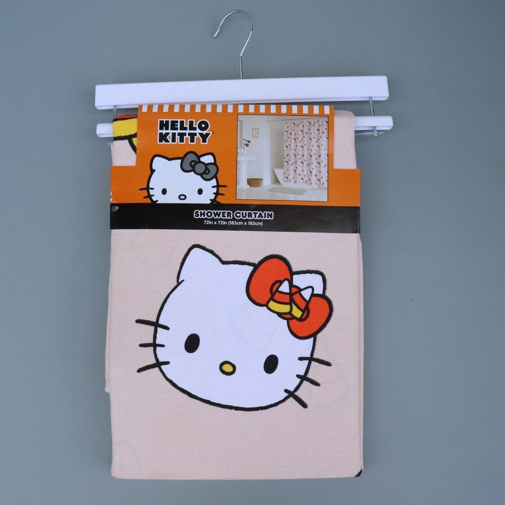 Hello Kitty Halloween Shower Curtain Candy Corn